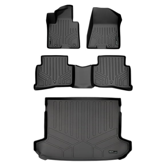 SMARTLINER 3 Rows Custom Fit Floor Liners Compatible with 2017 - 2022 Kia Sportage (Gasoline | Cargo Fits Upper Position)