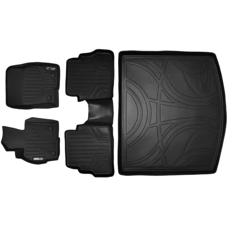 SMARTLINER Custom Fit Floor Mats and Cargo Liner Set Black Compatible With 2013-2016 Mazda CX-5 - All Models