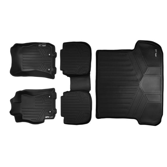 SMARTLINER Custom Fit Floor Mats and Cargo Liner Set Black Compatible With 2015-2019 Subaru Outback
