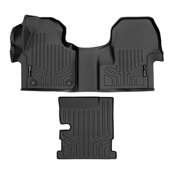 SMARTLINER Custom Fit All Weather Black 1st Row & Center Aisle Liner Compatible With 2019-2023 Mercedes-Benz Sprinter with 1st Row Bucket Seats (Does Not Fit Passenger Van, Crew Van or RV Models)