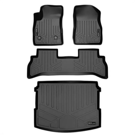 SMARTLINER Floor Mats and Cargo Liner Behind 2nd Row Black Compatible With 2020-2024 Buick Encore GX (Only Fits Front Wheel Drive Models With Cargo in Lower Position)