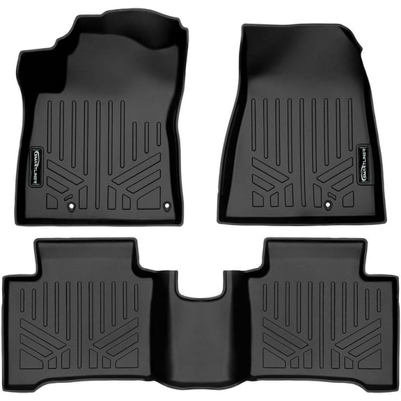 SMARTLINER All Weather Custom Fit Black 2 Row Floor Mat Liner Set Compatible With 2023-2024 Kia Niro Hybrid (Only Fits Hybrid Models. Does NOT fit Plug-In Hybrid Models)