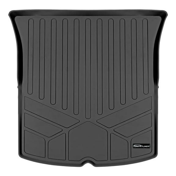 SMARTLINER All Weather Protection Custom Fit 2 Rows Floor Liners & Cargo Liner Behind 2nd Row Set Compatible With 2020-2023 Tesla Model Y (5 Passenger Models)