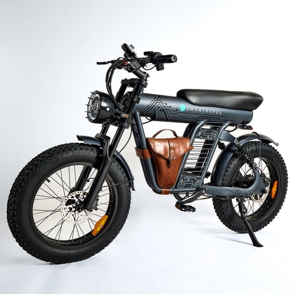 SMARTRAVEL 20" Fat Tire Electric Bike for Adults,1200W Motor,48V 25.6Ah Removable Battery E-Bike,32 MPH,Full Suspension UL2849