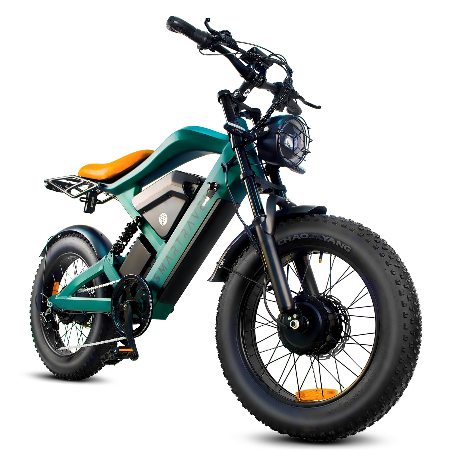 SMARTRAVEL Electric Dirt Bike for Adults,3000W Peak Dual Motor,52V 50Ah Dual Battery,20 x 4.0 Fat Tire,Full Suspension,35 MPH