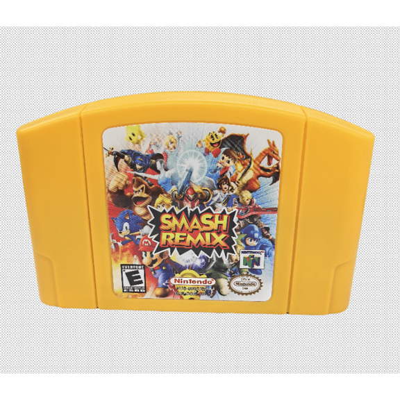 SMASH REMIX 2.0 yellow- N64 Game Cartridge (US Version)