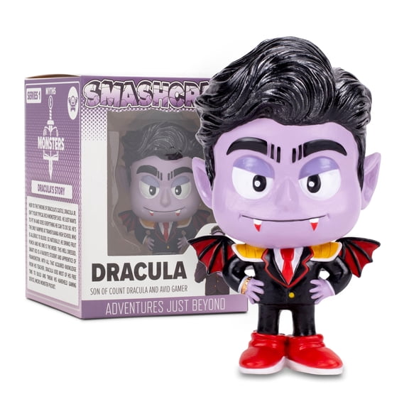 SMASHCRAFT Dracula Periwinkle Purple 4 inch Painted Resin Boxed Collectible Figurine