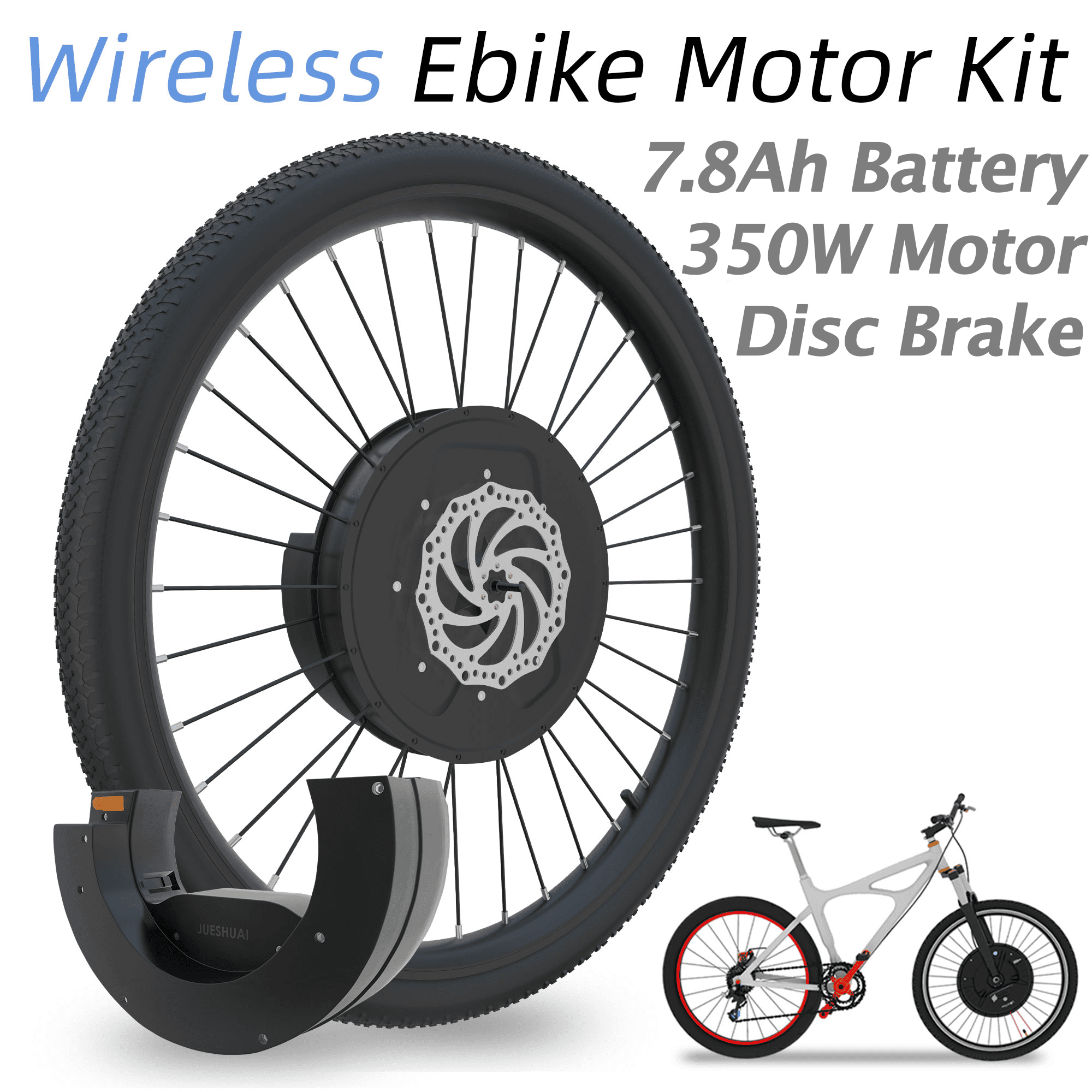 SMATEIGHT Wireless Ebike Conversion Kit, 29 inch 350W Front Hub