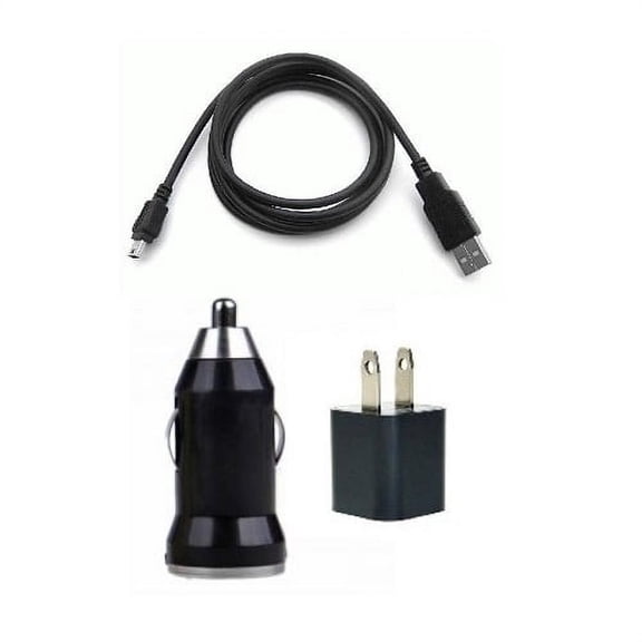 SMAVCO Bundle USB Cable + USB Mini Car + Travel Charger for Magellan Roadmate 1470