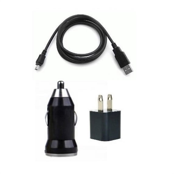 SMAVCO Bundle USB Cable + USB Mini Car + Travel Charger for Magellan Roadmate 1470