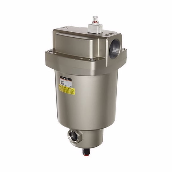 SMC 1-1/2 Main Line Filter 212 CFM w/ Auto Drain, Removes Oil, Water, Particles AFF37B-N14D-T