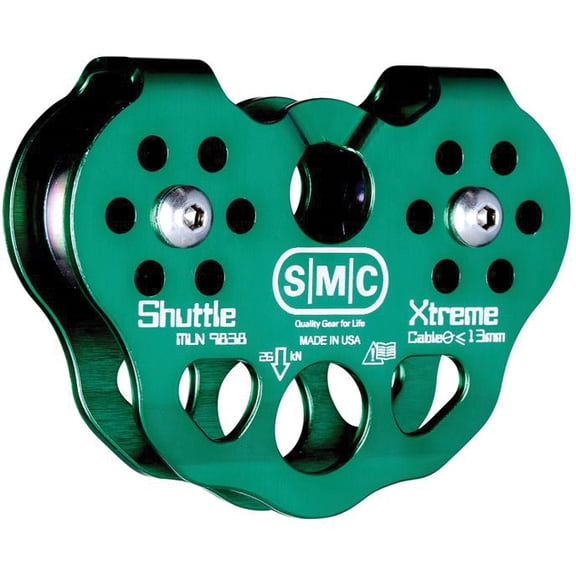 SMC Shuttle Extreme Trolley Green - Tandem Pulleys for Smooth Operation