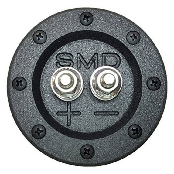 SMD 1 Channel Heavy Duty Speaker Terminal (Stainless) (3/4" PVC Black) (Round)