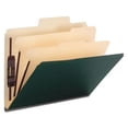 thumbnail image 1 of SMD 2 Dividers Letter Size Colored Top Tab Classification Folders, Dark Green, 1 of 1