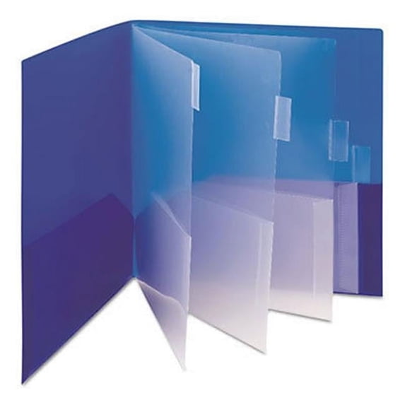 SMD Poly 10 Pocket Letter Folder, Assorted - Pack of 2