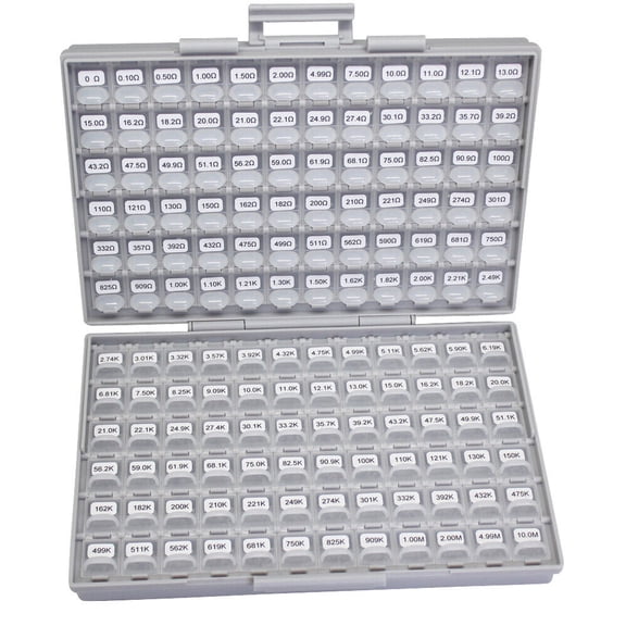 SMD SMT 0603 1% resistor kit E96 144 value 100pc 14400pcs BOX-ALL Organizer USA