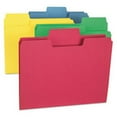 SMD Super 1 by 3 Tab Colored File Folders, Assorted Color - Letter Size ...