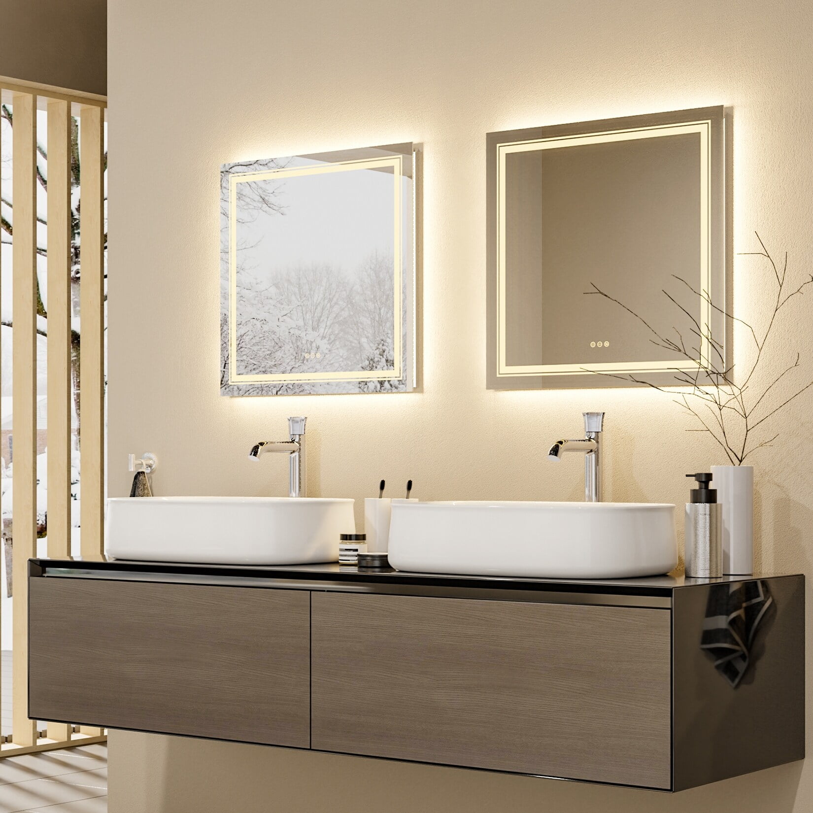【2024正規激安】 LUVODI SME88K LED 32 - Illuminated Dimmable Anti-Fog Lights with Mirror Bathroom バス・洗面所用品