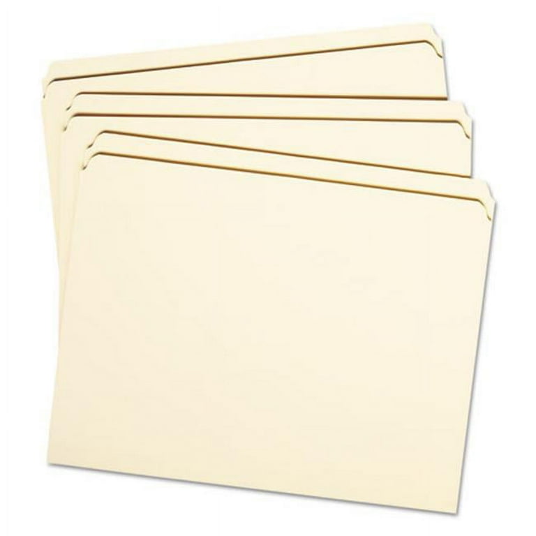 Reinforced Top File Folders, Straight Tabs, Letter Size, Manila, 100/Box Reinforced Top File Folders, Straight Tabs, Letter Size, Manila, 100/Box