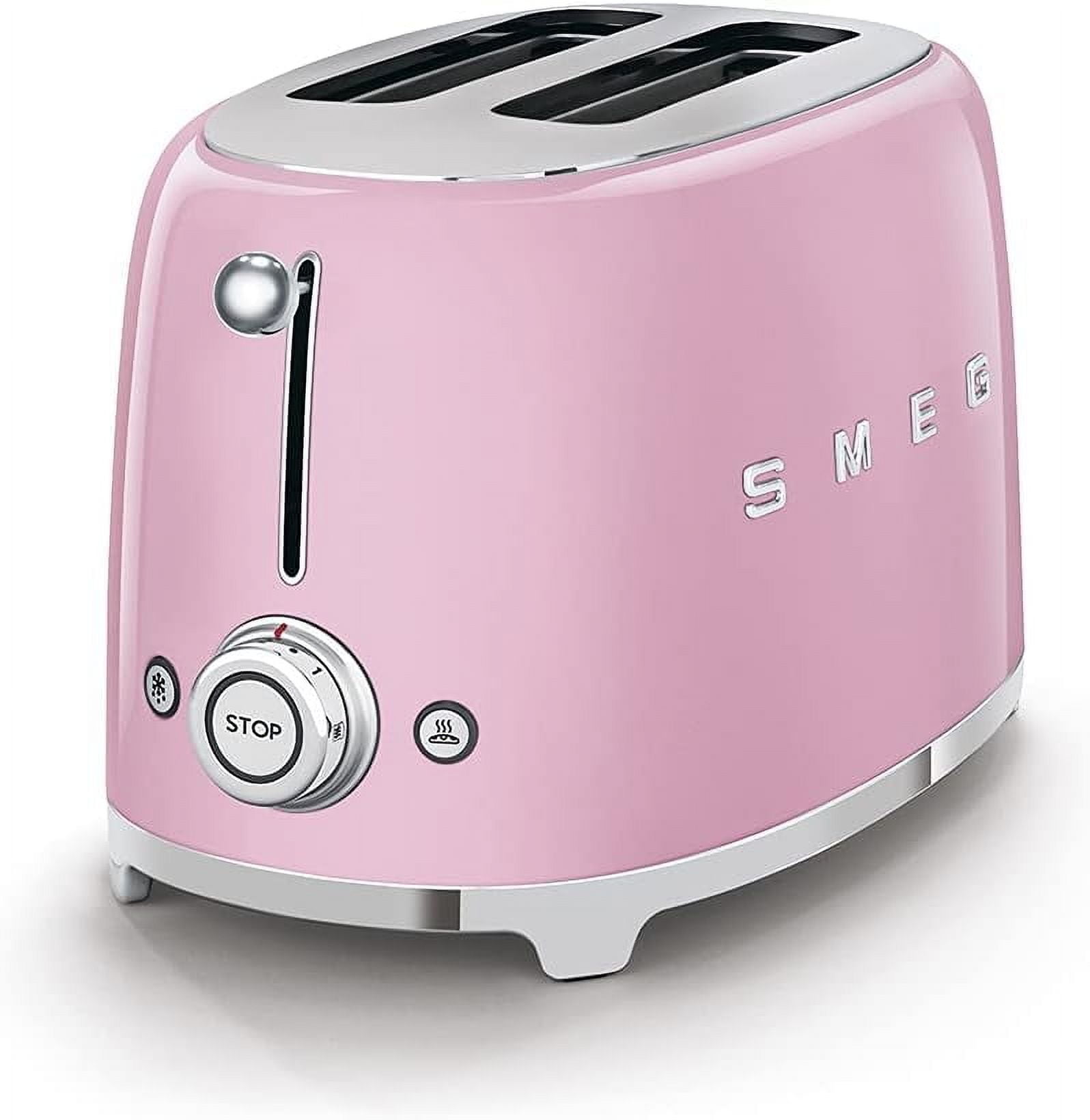 SMEG 2 Slice Toaster with 6 Presets and Defrost Function and Removable ...