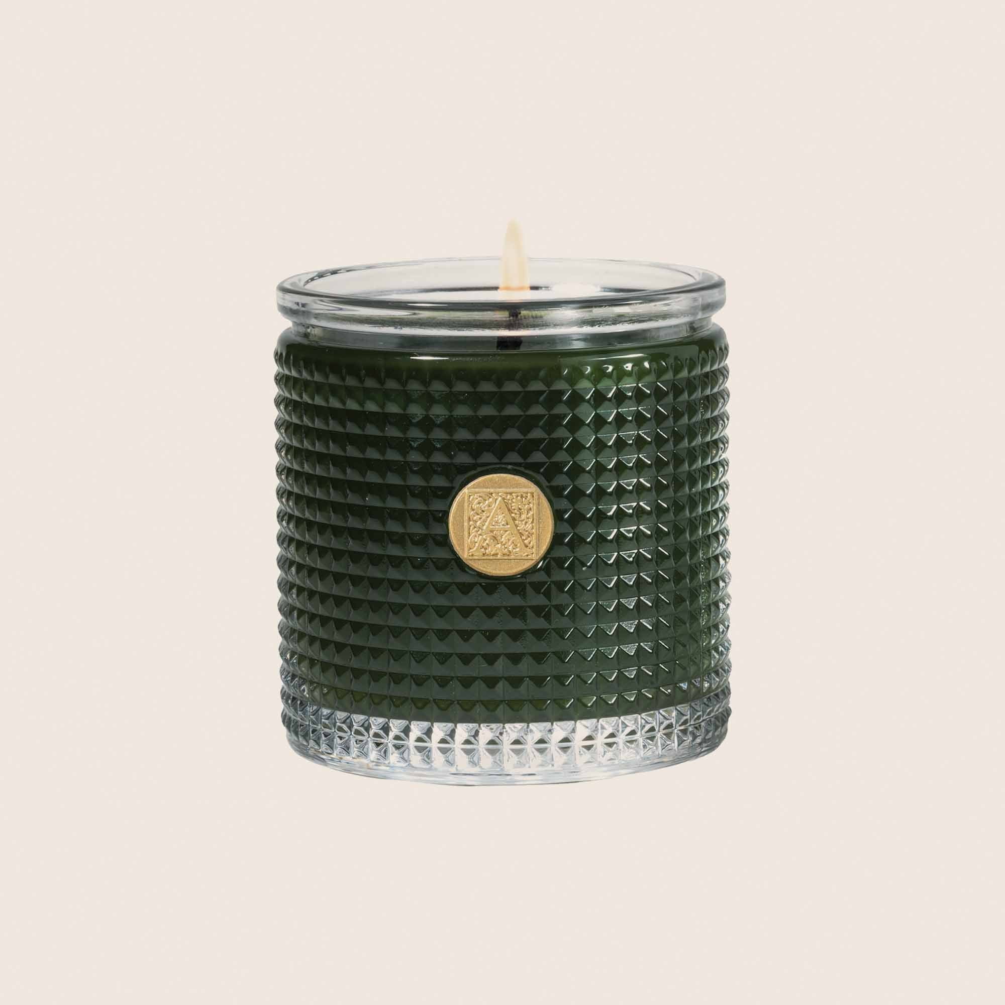 SMELL OF THE TREE Aromatique Textured Glass Scented Jar Candle
