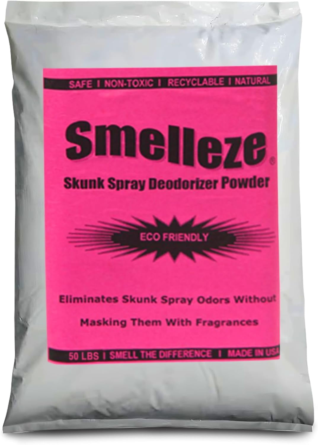 SMELLEZE Eco Skunk Spray Odor Eliminator: 50 lb. Powder Gets Foul Stench Out