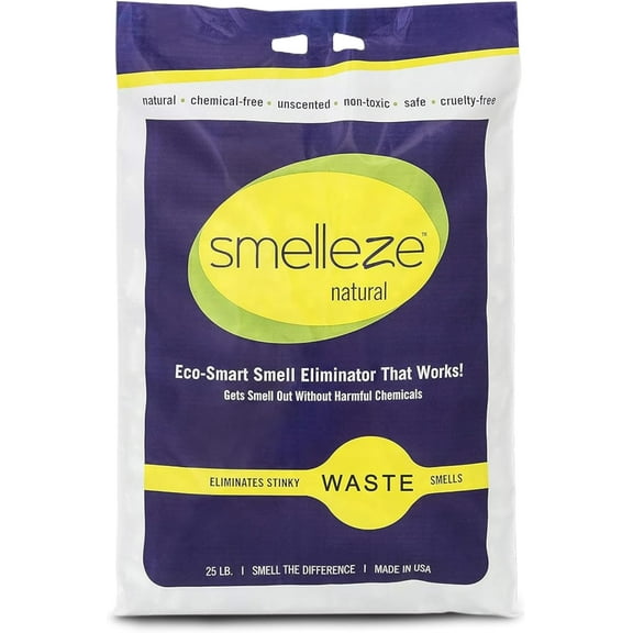SMELLEZE Natural Animal Waste Smell Deodorizer Granules: 25 lb. Bag