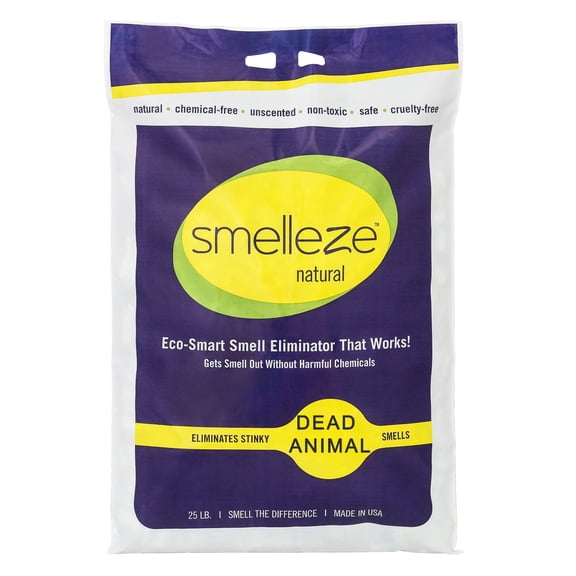SMELLEZE Natural Dead Animal Odor Removal Granules 25 lb. Bag Sprinkle in Yard