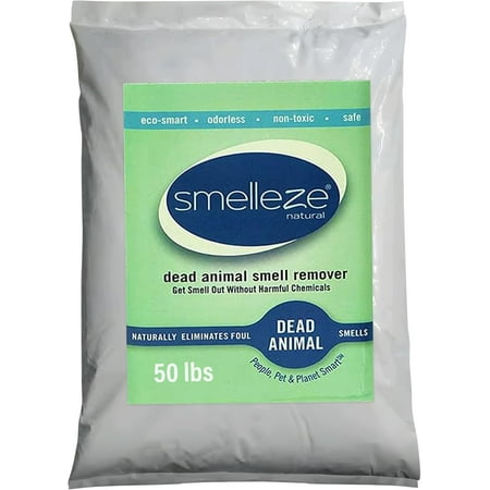 SMELLEZE Natural Dead Animal Smell Removal Granules- 50 lbs.: Eliminate Dead Rodent, Animal & Bird Smell. Safe for Indoor Use