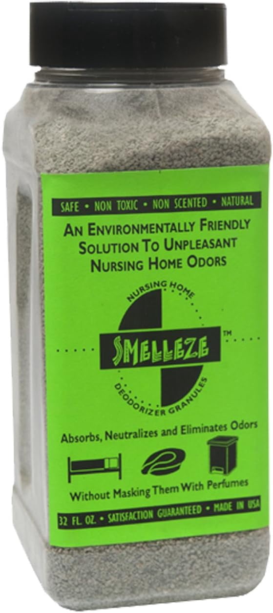 SMELLEZE Natural Nursing Home Smell Remover: 50 lb. Granules Remove Elderly Odor