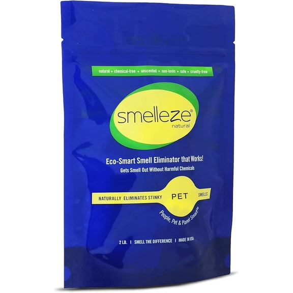 SMELLEZE Natural Pet Litter Odor Eliminator Deodorizer: 2 lb. Granules