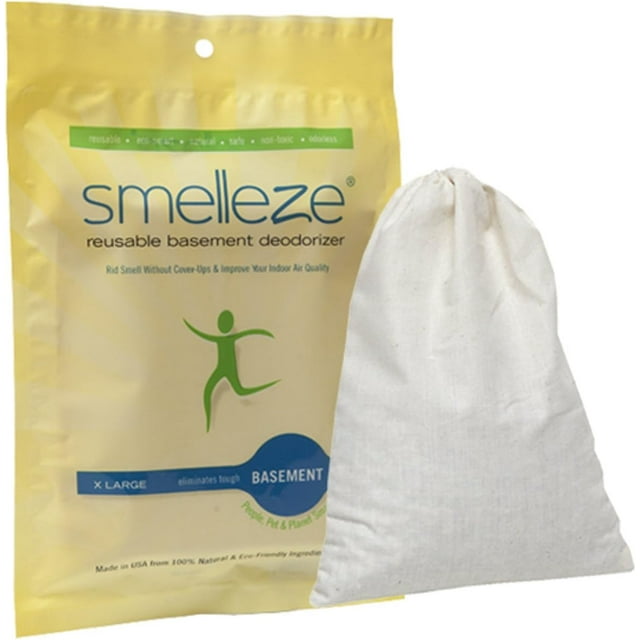 SMELLEZE Reusable Basement Odor Removal Deodorizer Pouch Rids Musty