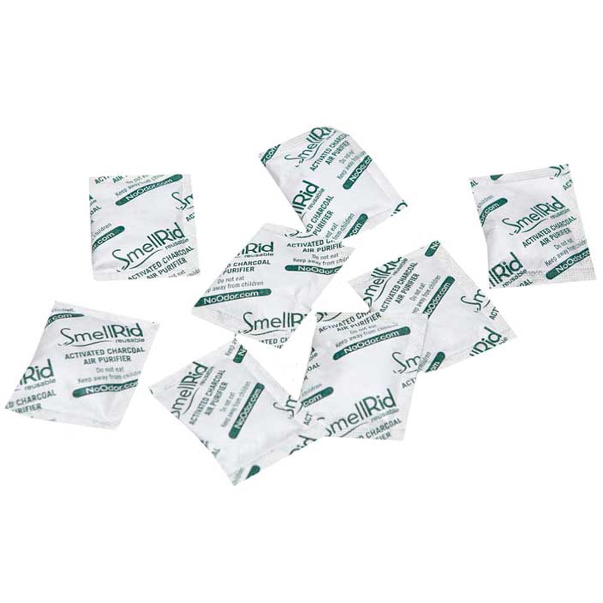 SMELLRID Activated Charcoal Smell & Moisture Absorbent [30 Pack] - Mini 15g (2.4" x 3.2") Pack Treats 7 Sq. ft.- Premium Natural Absorber Protects Against Odor, Moisture, Chemicals, Rust & Mold