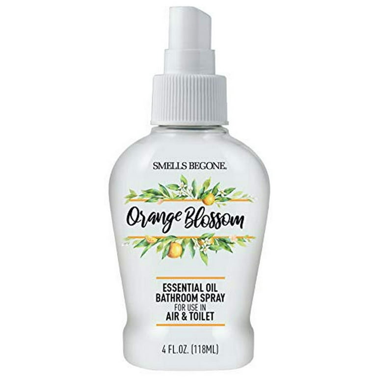 SMELLS BEGONE Essential Oil Air Freshener Bathroom Spray - Orange Blossom -  (4 Ounce)