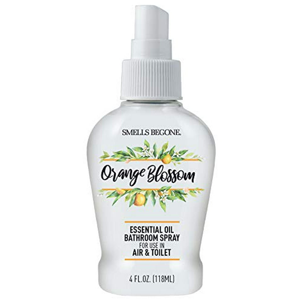 SMELLS BEGONE Essential Oil Deodorizer - Orange Blossom Bathroom Spray ...