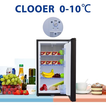 SMETA 1.7 Cu ft Portable Absorption Fridge Adjustable Foot No Noise with Lock Reversible Door