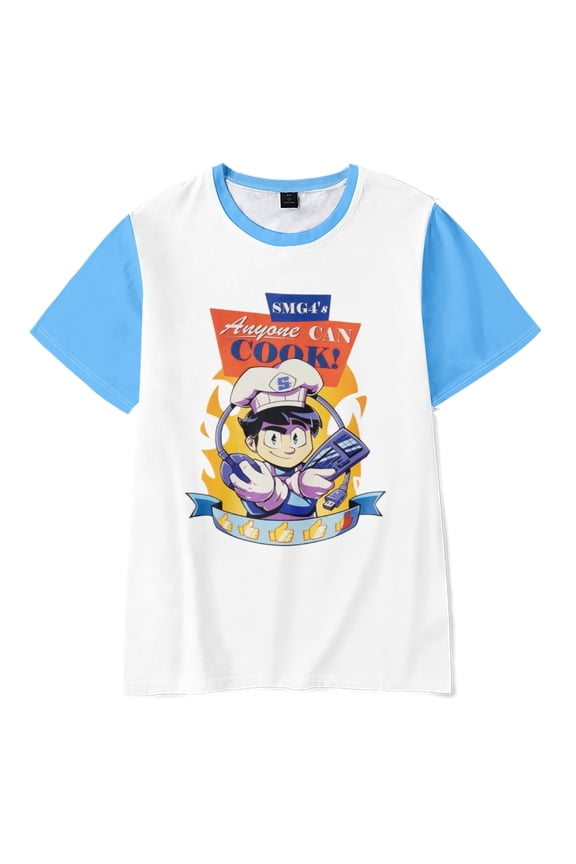 SMG4 Merch Anyone Can Cook 3D Tee T-Shirt Unisex Fashion Short Sleeve Jumpers Streetwear Fan Merch