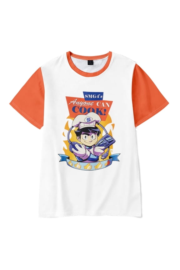 SMG4 Merch Classic Graphic 3D Tee T-shirt for men and women, fashionable short sleeved casual summer street wear