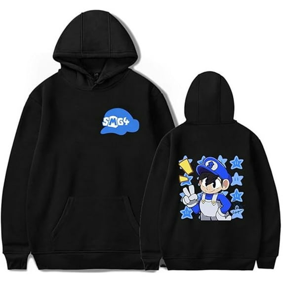SMG4 Merch Hoodie Unisex SMG4 Logo Tracksuit Pullover Casual Hooded Sweatshirt Long Sleeve Tops Unisex