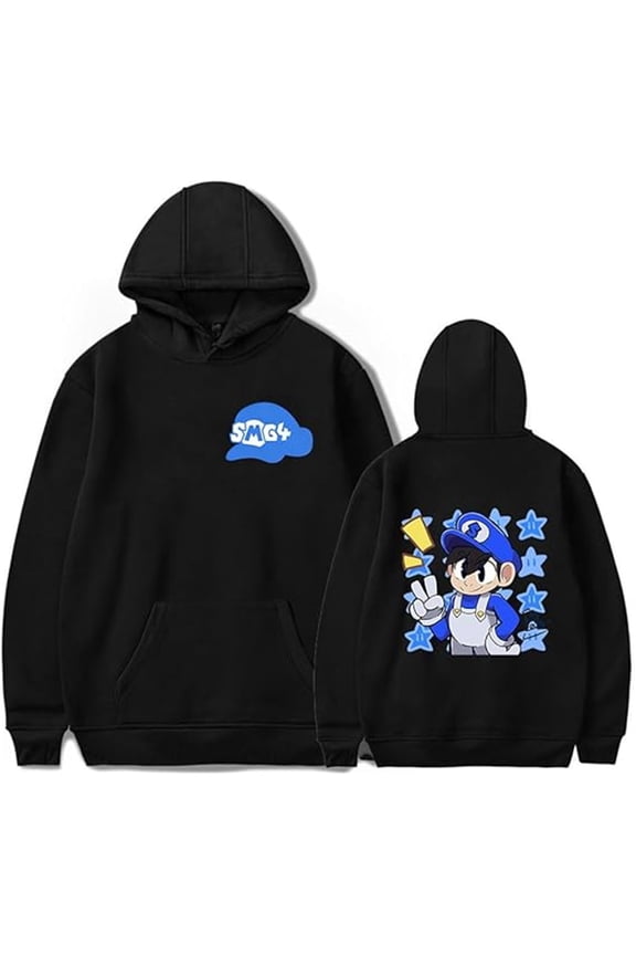 SMG4 Merch Hoodie Unisex SMG4 Logo Tracksuit Pullover Casual Hooded Sweatshirt Long Sleeve Tops Unisex