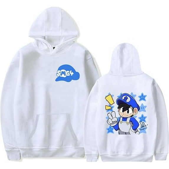 SMG4 Merch Hoodie Unisex SMG4 Logo Tracksuit Pullover Casual Hooded Sweatshirt Long Sleeve Tops Unisex