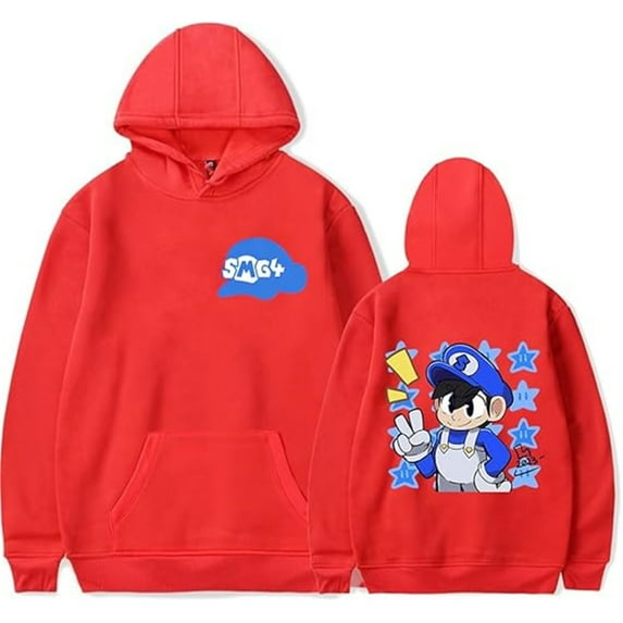 SMG4 Merch Hoodie Unisex SMG4 Logo Tracksuit Pullover Casual Hooded Sweatshirt Long Sleeve Tops Unisex