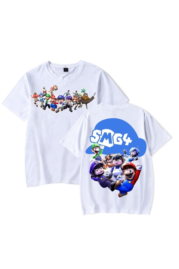SMG4 Merch T-shirt Neutral Fashion Top Original Style Fun Hip Hop Short Sleeve