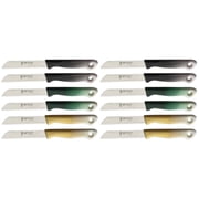 SMI 12 Pcs Paring Knife Set Serrated Solingen Germany Vegetable Knife Fruit Kitchen Knife Flexible Multicolor
