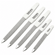 SMI 5-Piece Coarse Sapphire Nail File Set with 5 Solingen Sapphire Nail Files, White