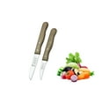 thumbnail image 1 of SMI Stainless Steel Paring Knife Set with Wooden Handles, Straight and Curved Blades, 7.4 cm, 2-Pack, 1 of 4