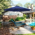 thumbnail image 1 of Alden Design 10 Foot Offset Cantilever Patio Umbrella with Crank, Blue, 1 of 12