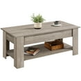 SMILE MART Modern 47.5" Wood Lift Top Coffee Table with Lower Shelf