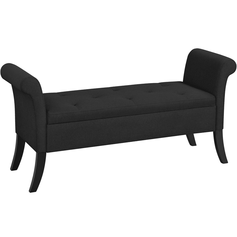 Rolled arm bench with back sale