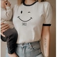 thumbnail image 1 of SMILE WINK Graphic Ringer Tee, 1 of 4
